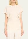 slouch waist short-sleeve top