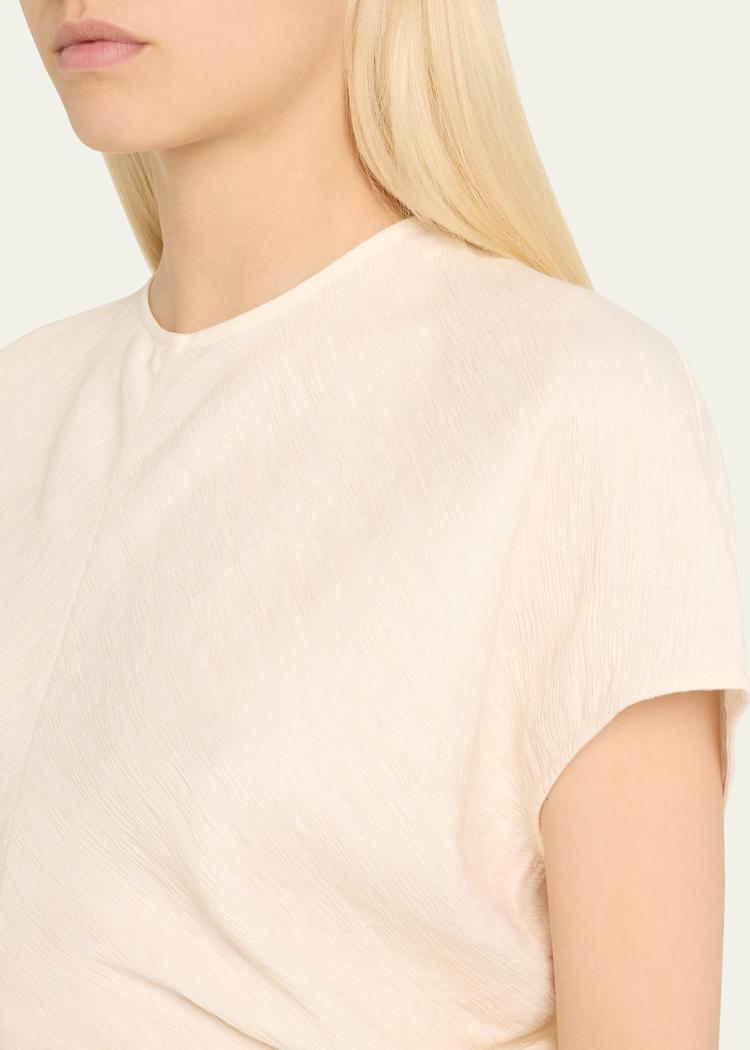 slouch waist short-sleeve top