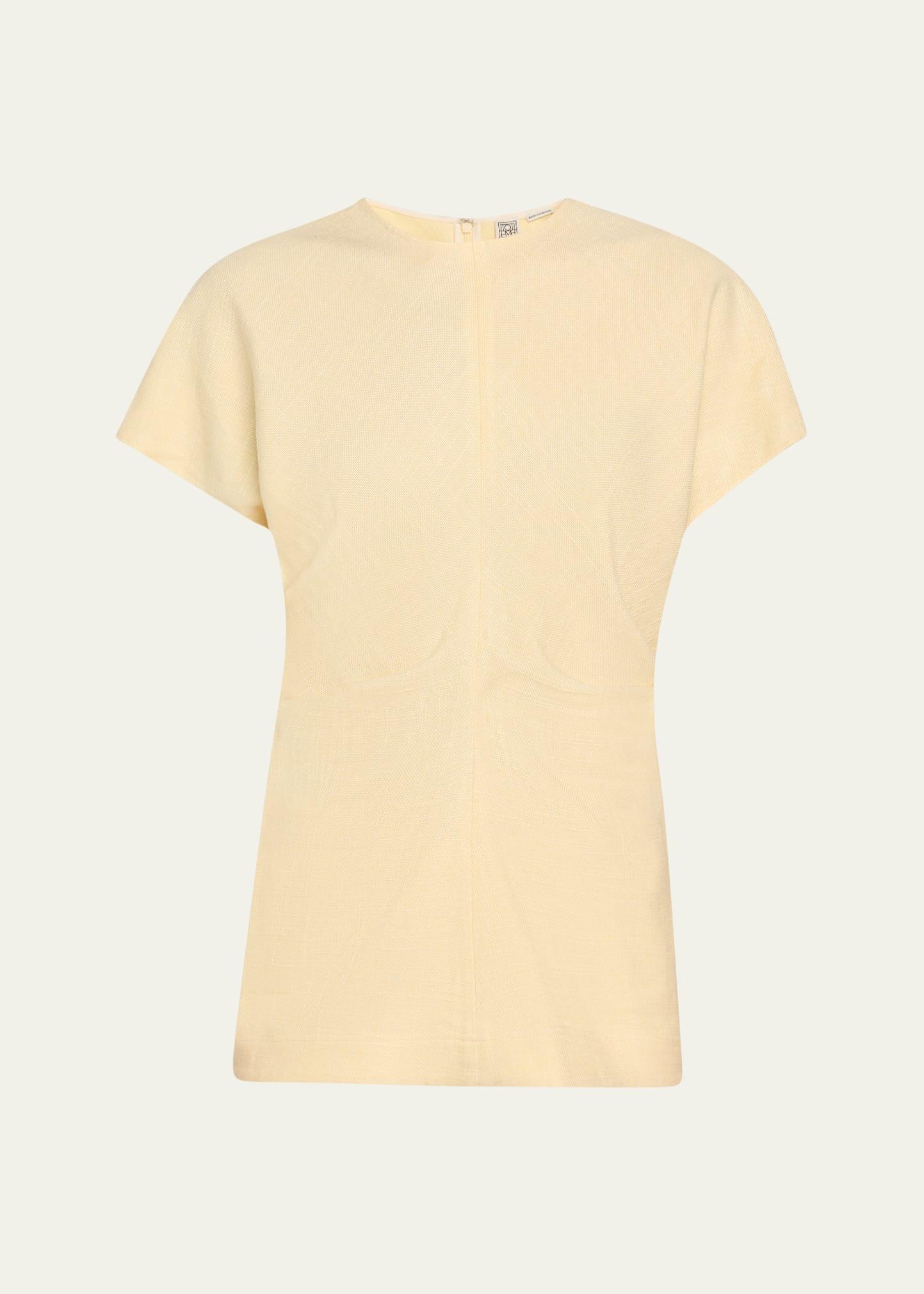 slouch waist short-sleeve top