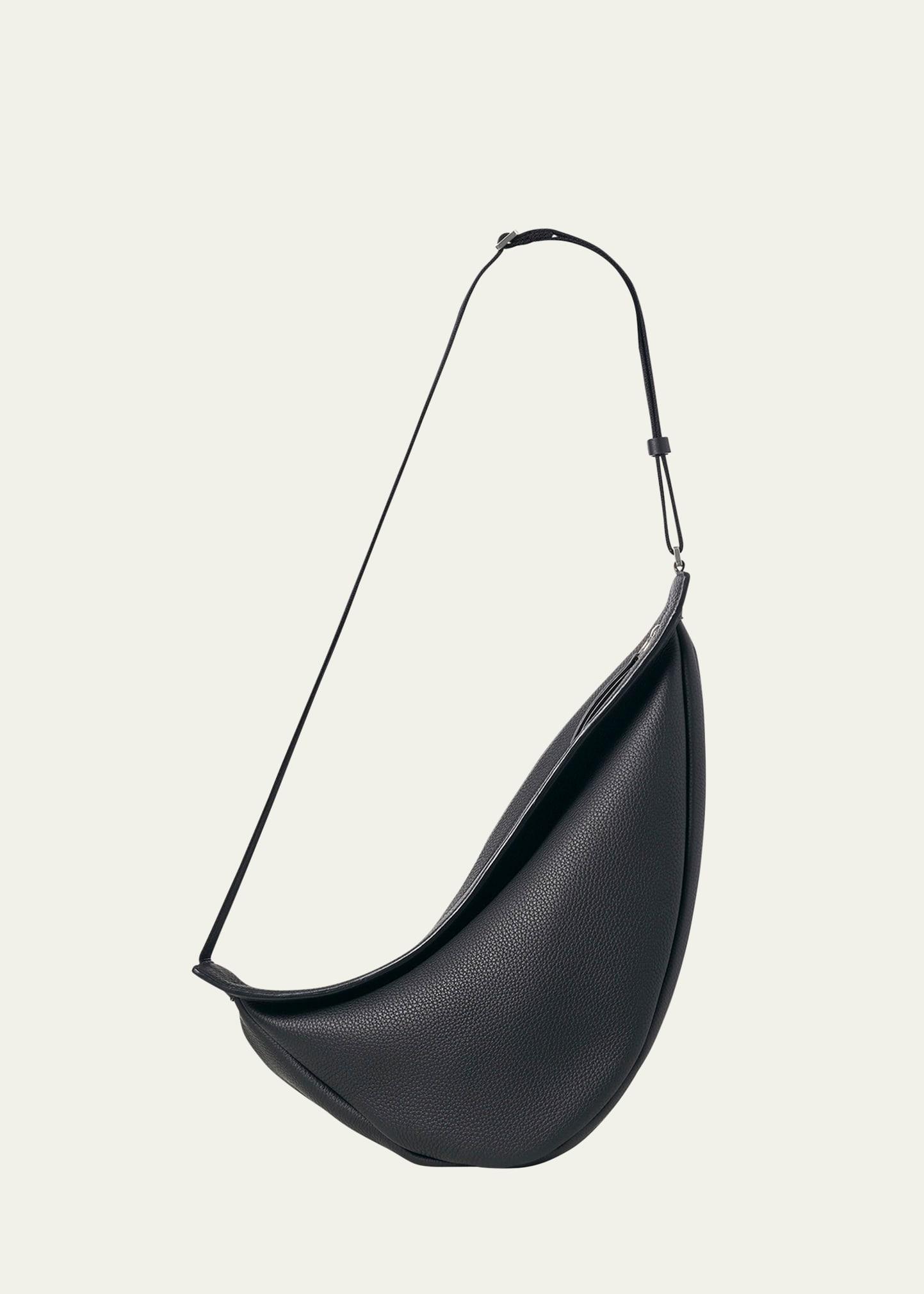 slouchy banana large crossbody in lux grained calfskin