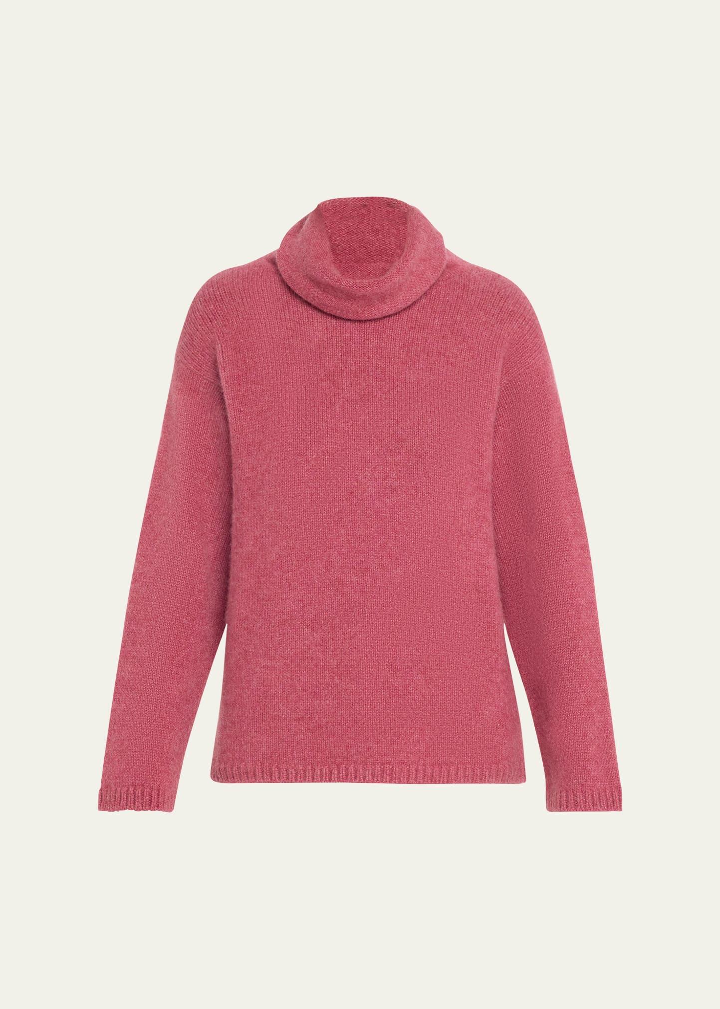 slouchy turtleneck cashmere sweater