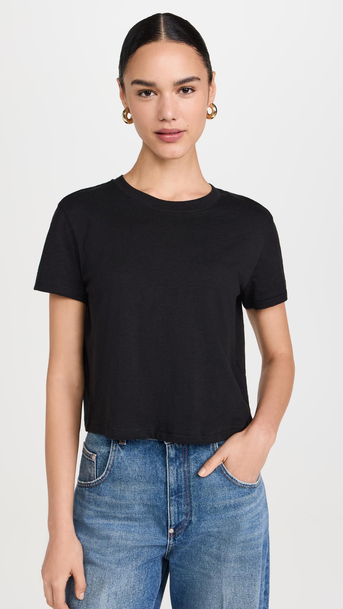 slub boxy-crop tee