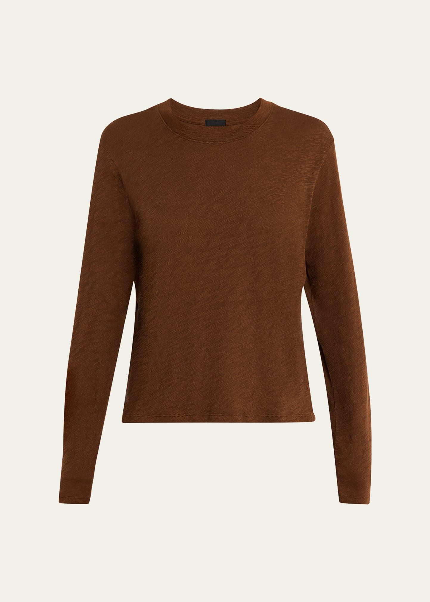 slub jersey long-sleeve crop tee