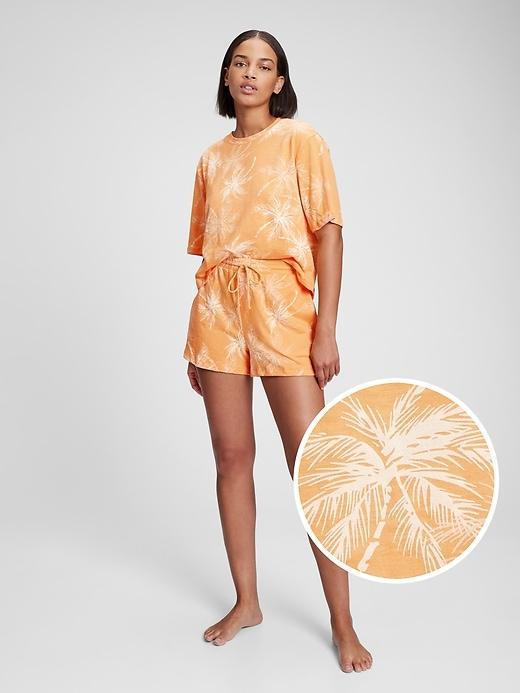 slub jersey sleep shorts