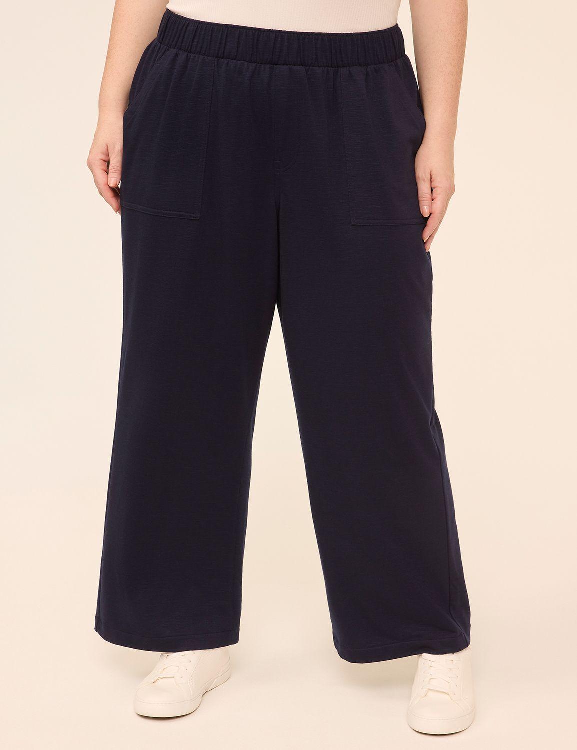 slub pull-on pant
