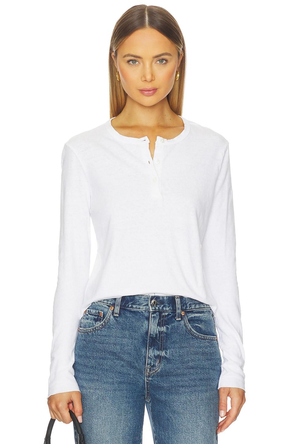 slub shrunken henley tee