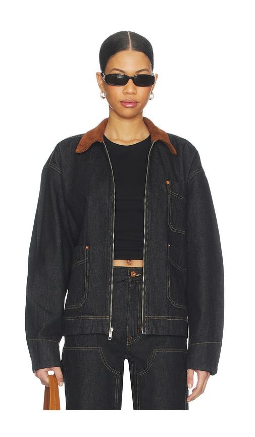 slvrlake casey square worker jacket in black.