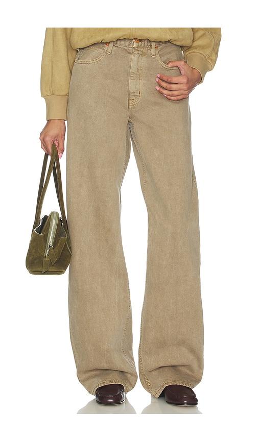 slvrlake cassie high rise relaxed jeans in brown.