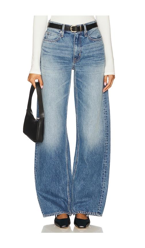 slvrlake cassie wide leg jeans in blue.