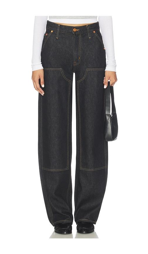 slvrlake cassie worker pant in black.
