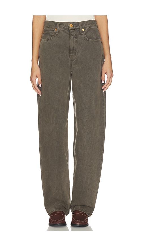 slvrlake ella curve leg jeans in brown.