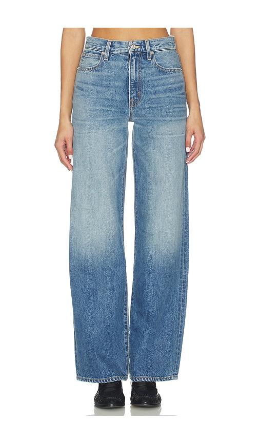 slvrlake grace wide leg jeans in blue.
