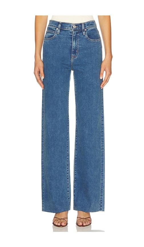 slvrlake grace wide leg jeans in blue.