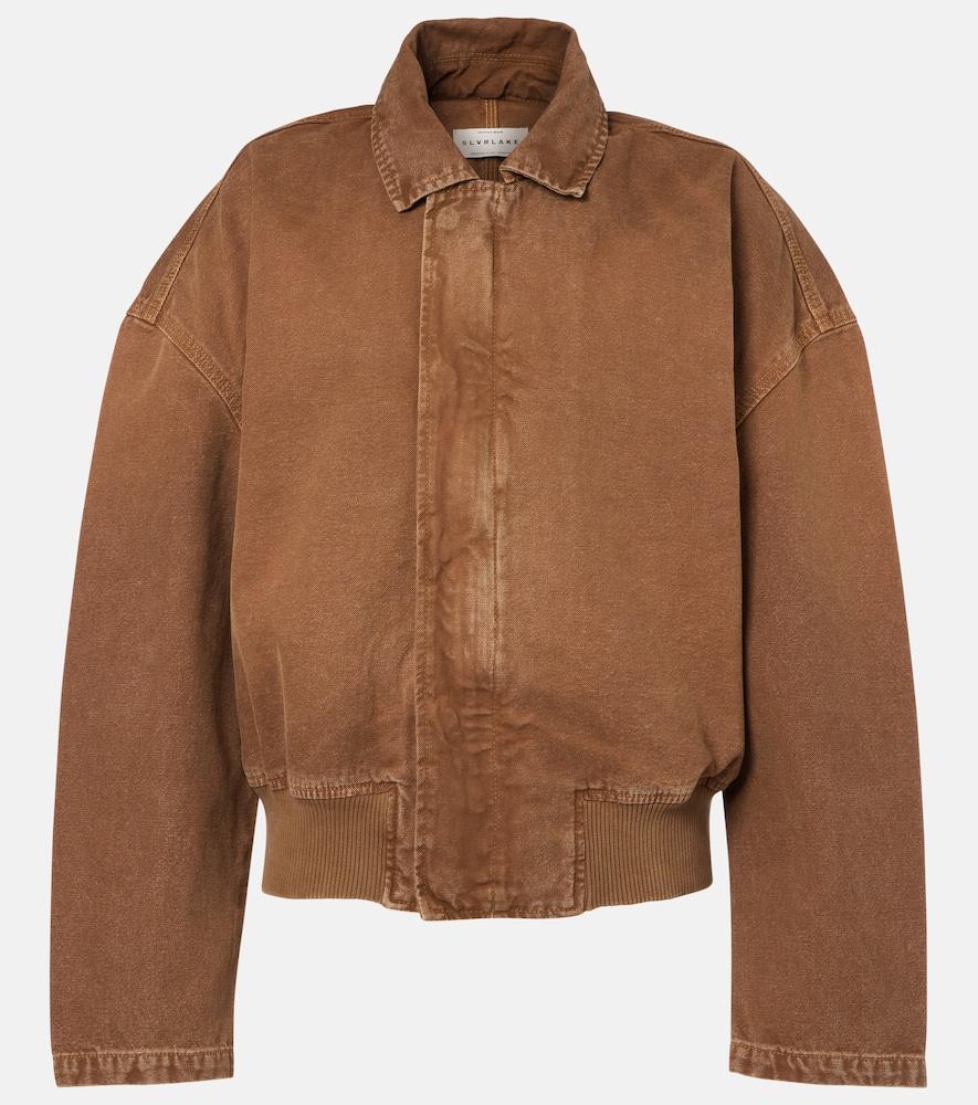 slvrlake harlem cotton canvas bomber jacket