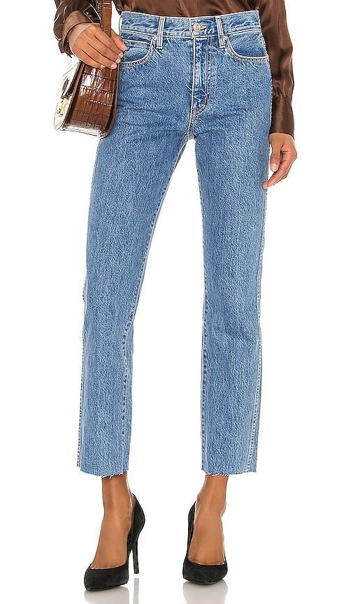 slvrlake hero slim straight jeans in denim-medium.