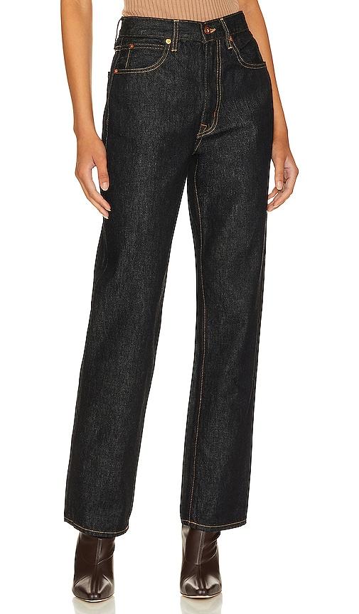 slvrlake london straight leg jeans in black.
