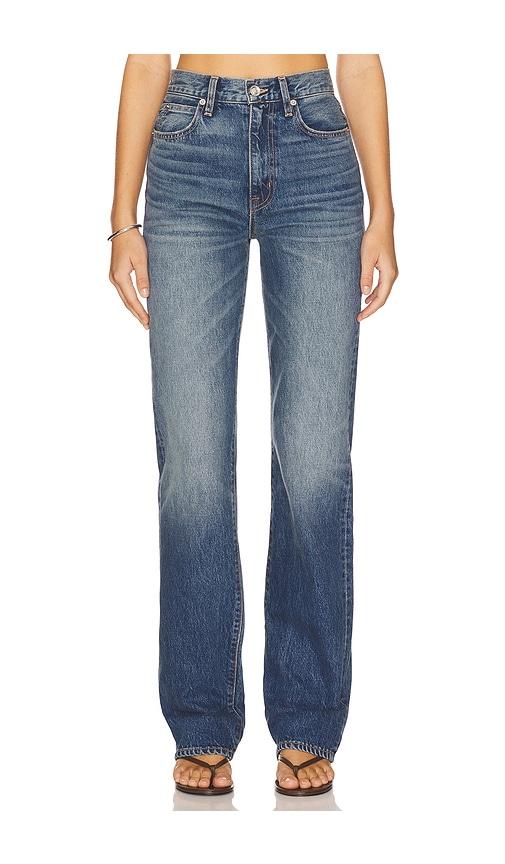 slvrlake london turn up straight jeans in blue.