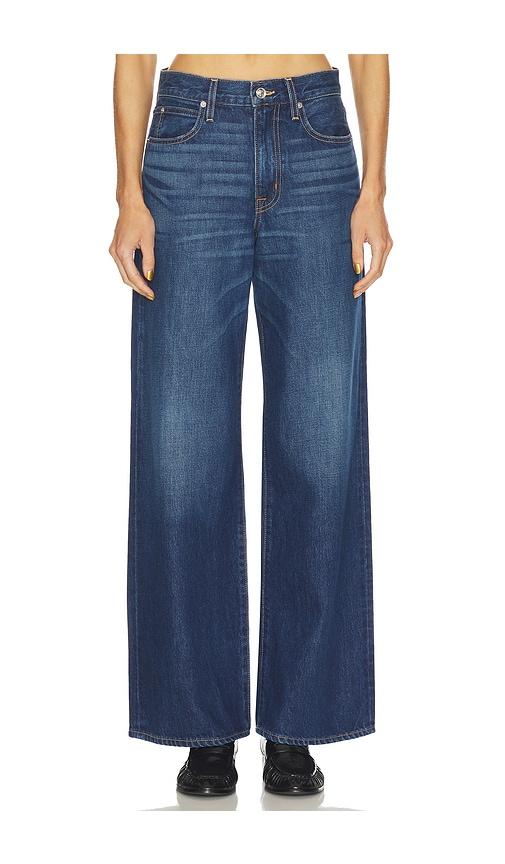 slvrlake selena wide leg jeans in blue.