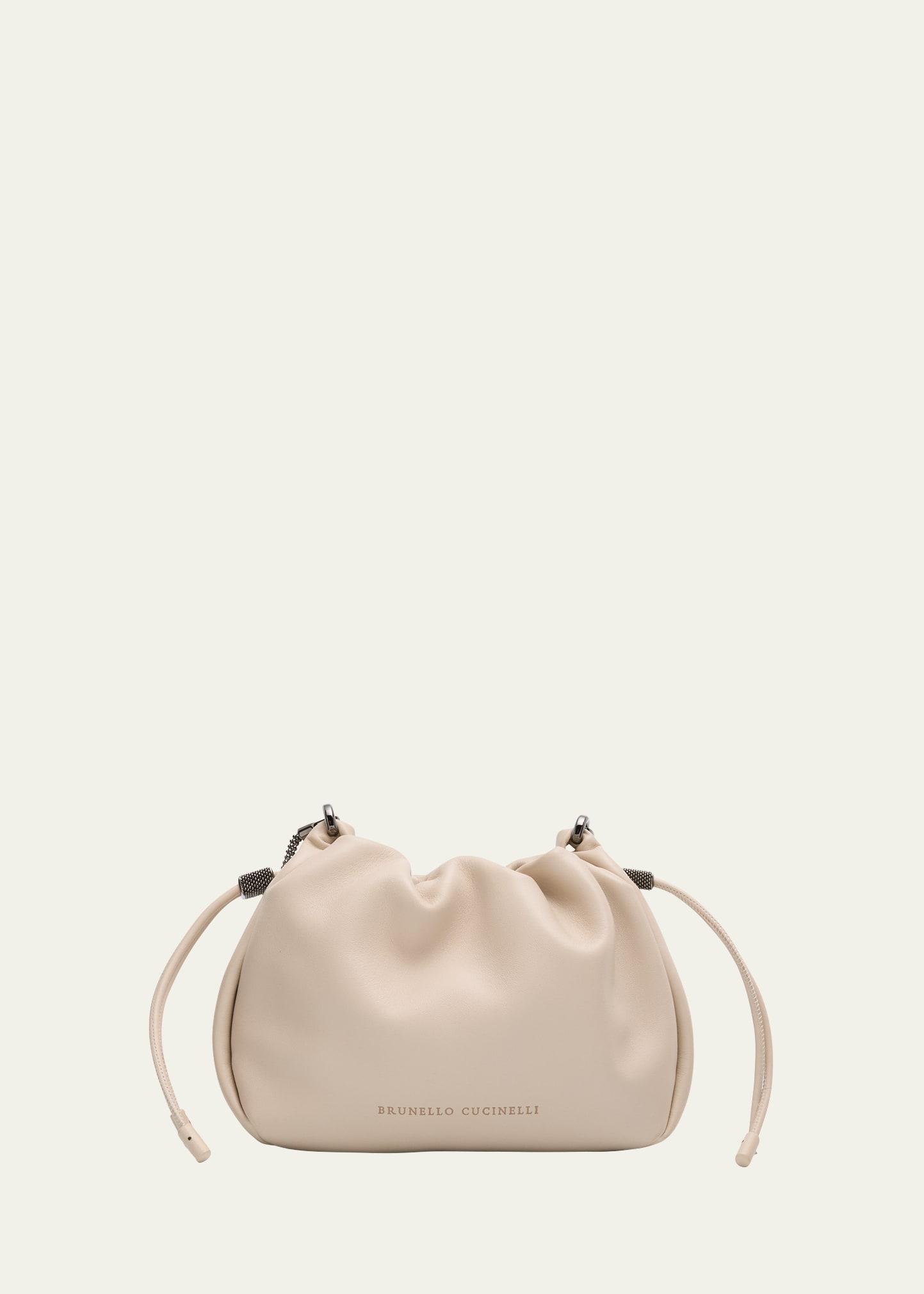 small drawstring lambskin crossbody bag