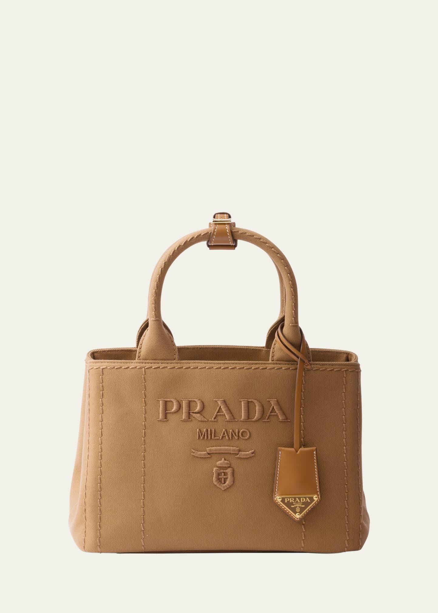 small embroidered cotton canvas shoulder bag