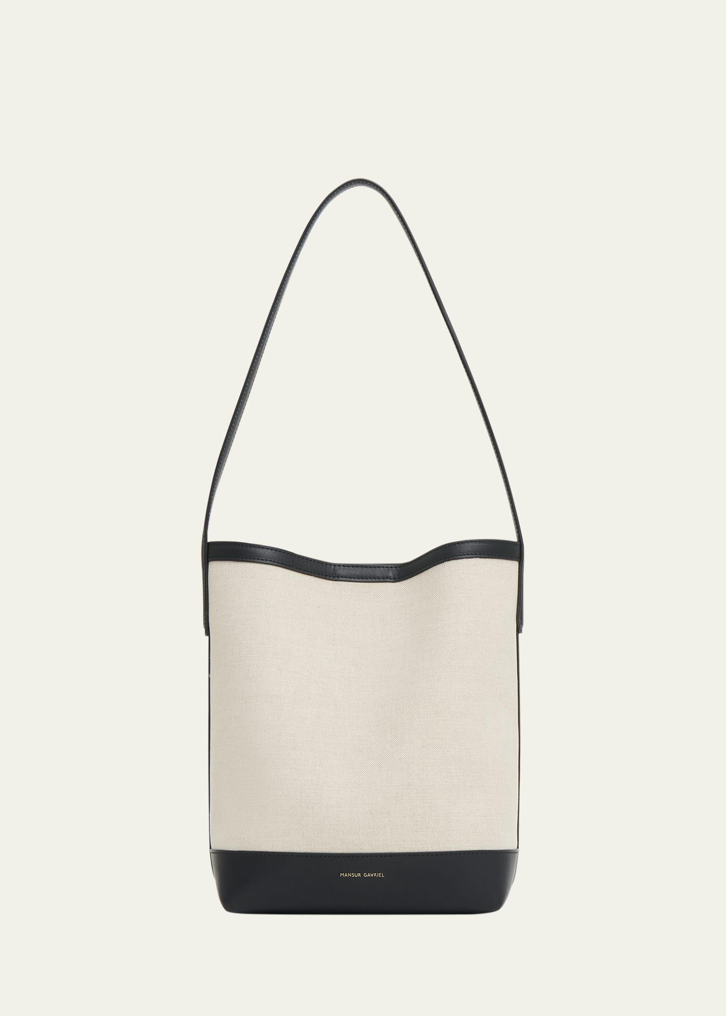 small everyday canvas bucket bag