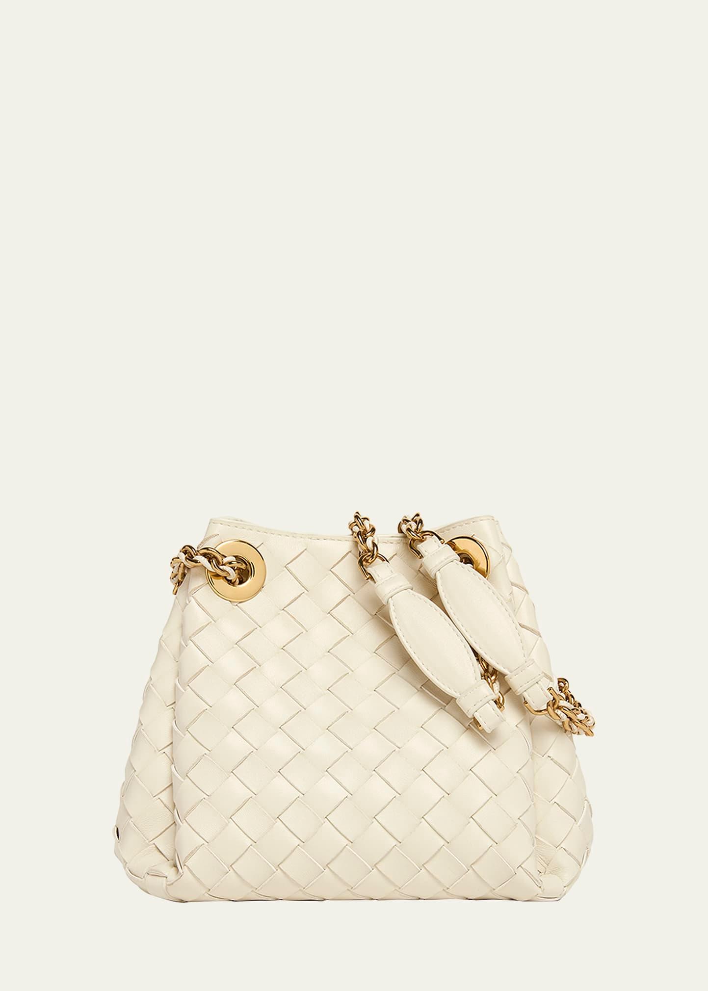 small parachute leather shoulder bag