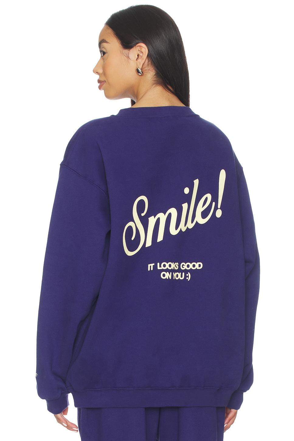 smile oversized crewneck sweatshirt