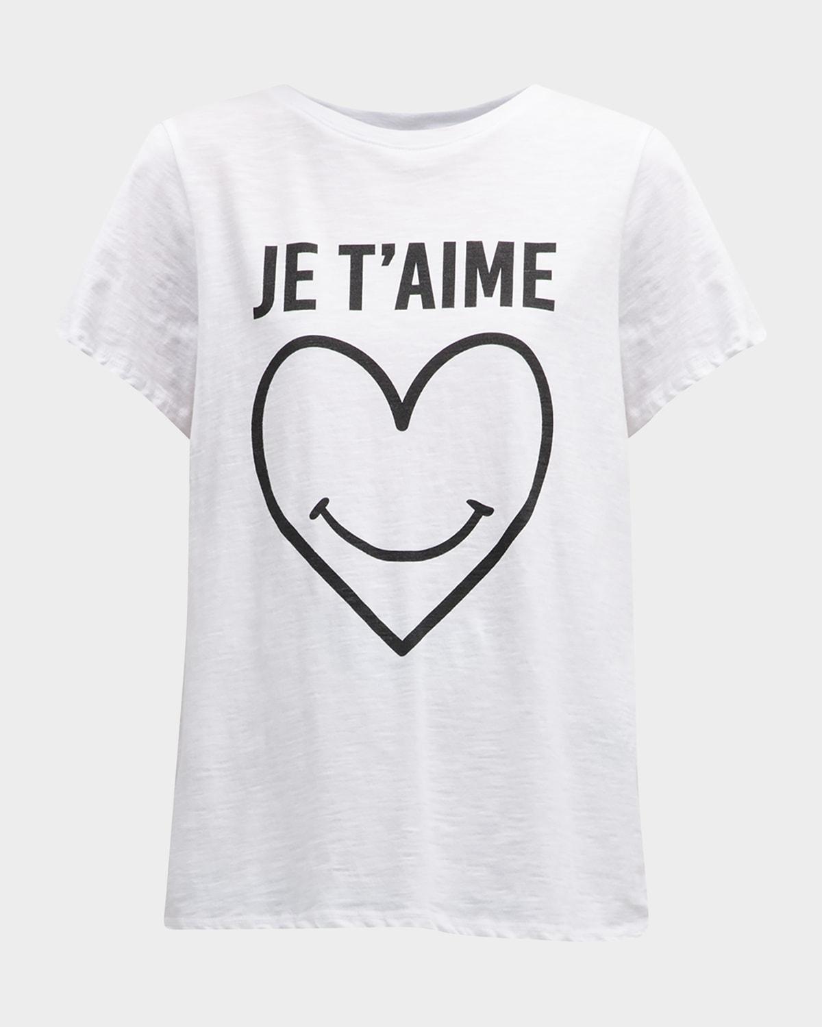 smiling heart cotton graphic tee