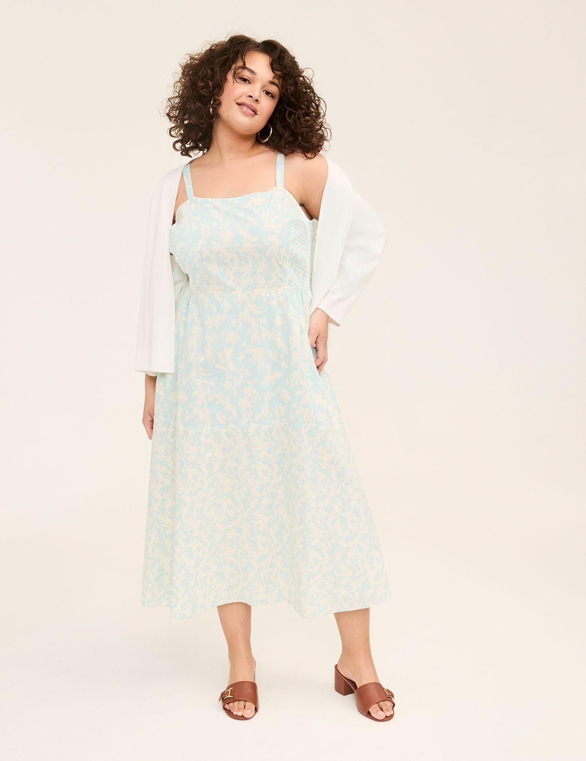 smocked-bodice maxi dress