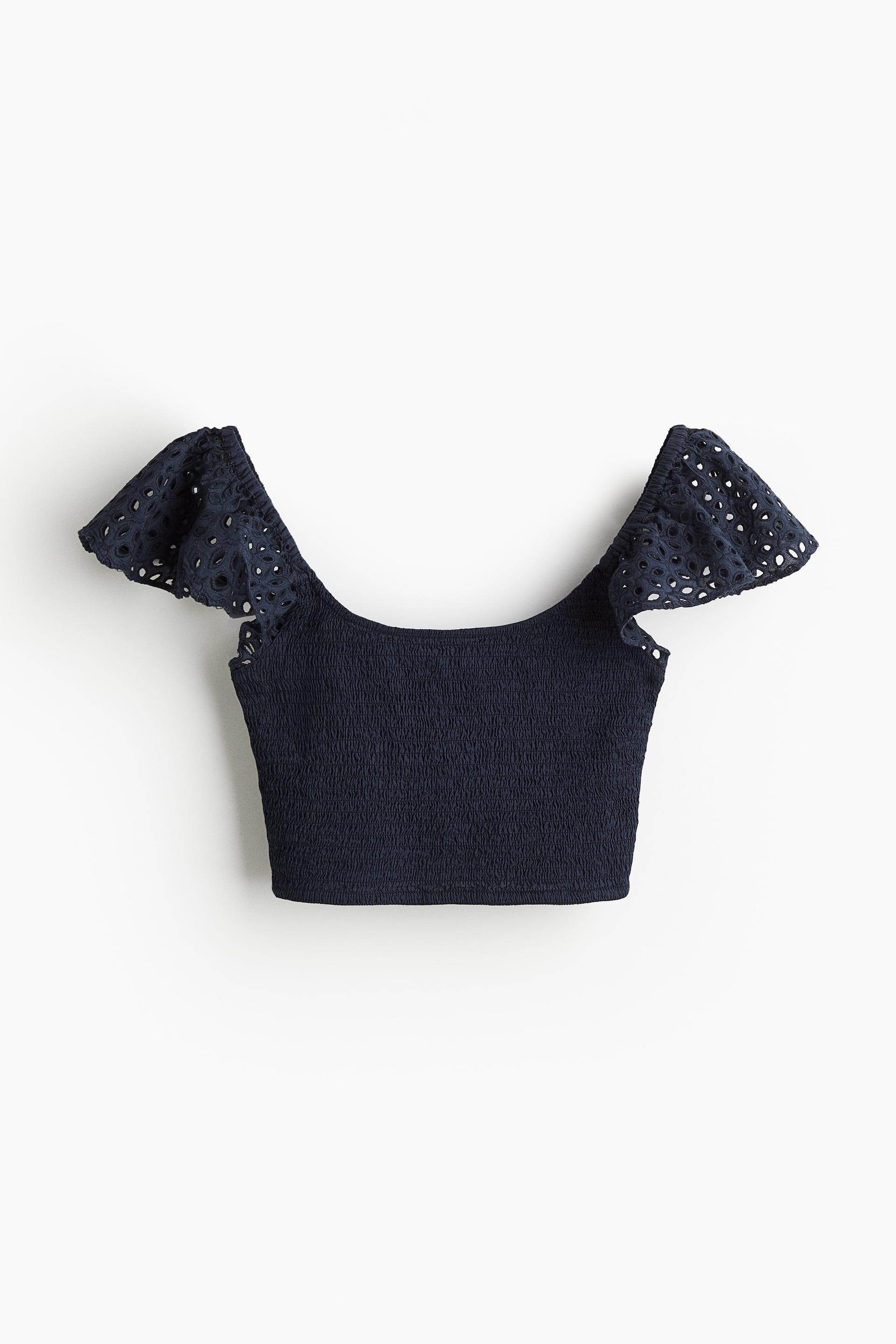 smocked crop top