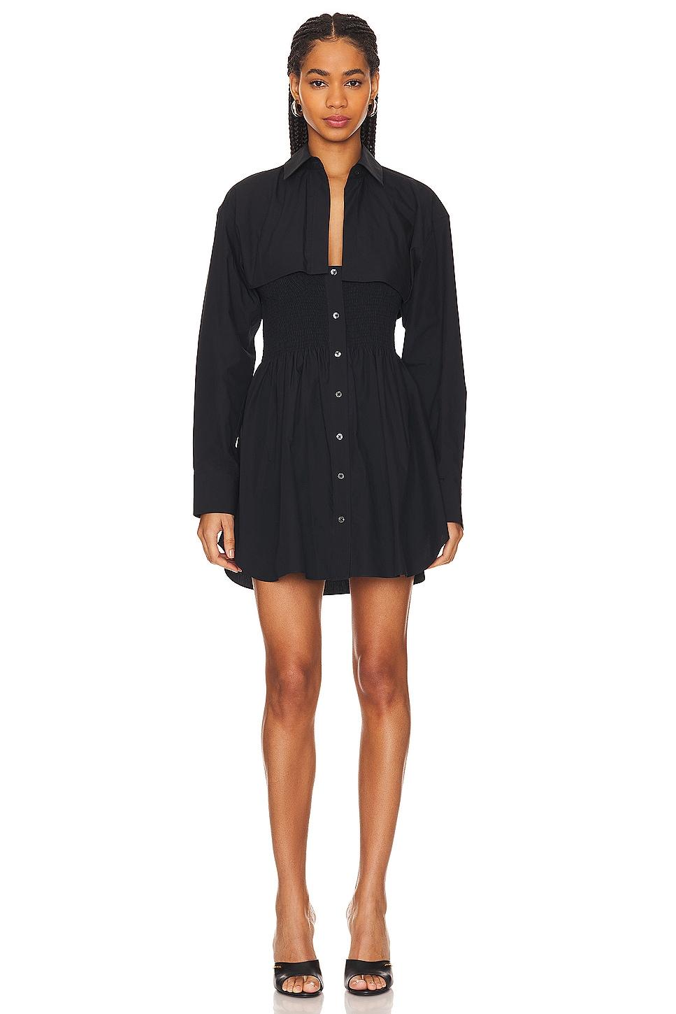 smocked mini dress
