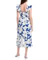 smocked ruffle slv tiered midi