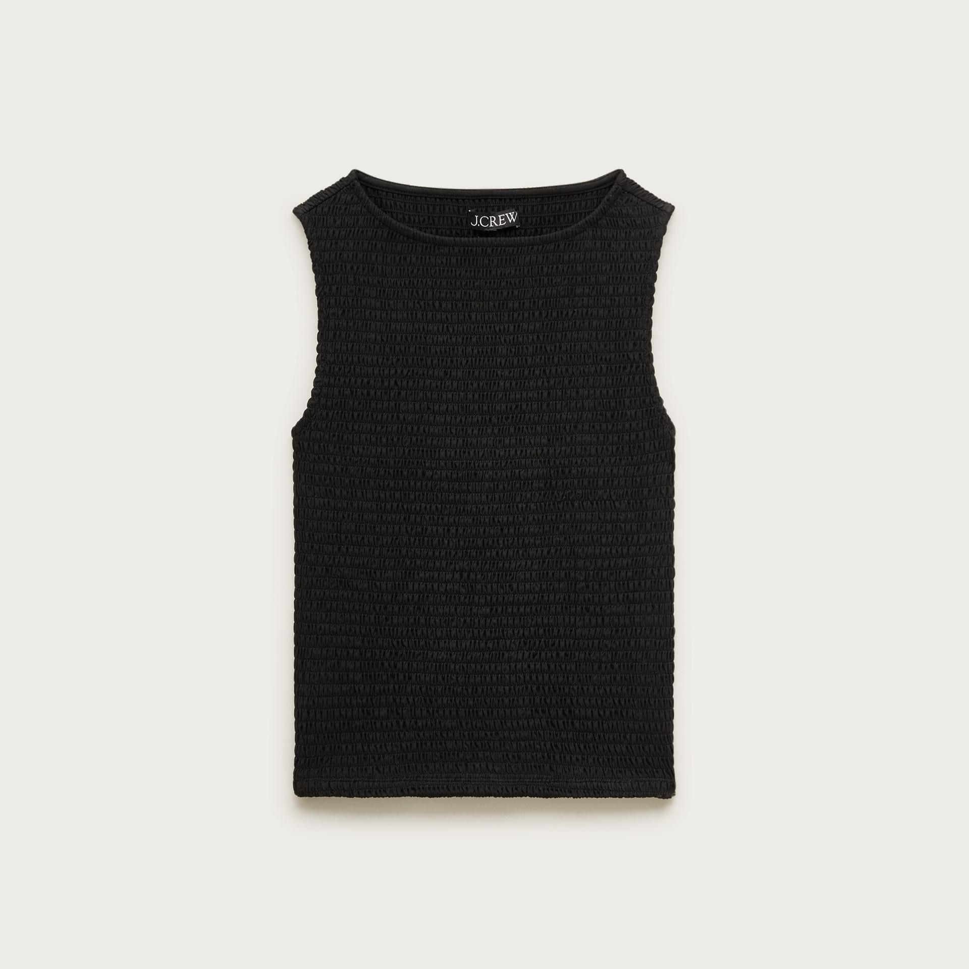 smocked shell tank top