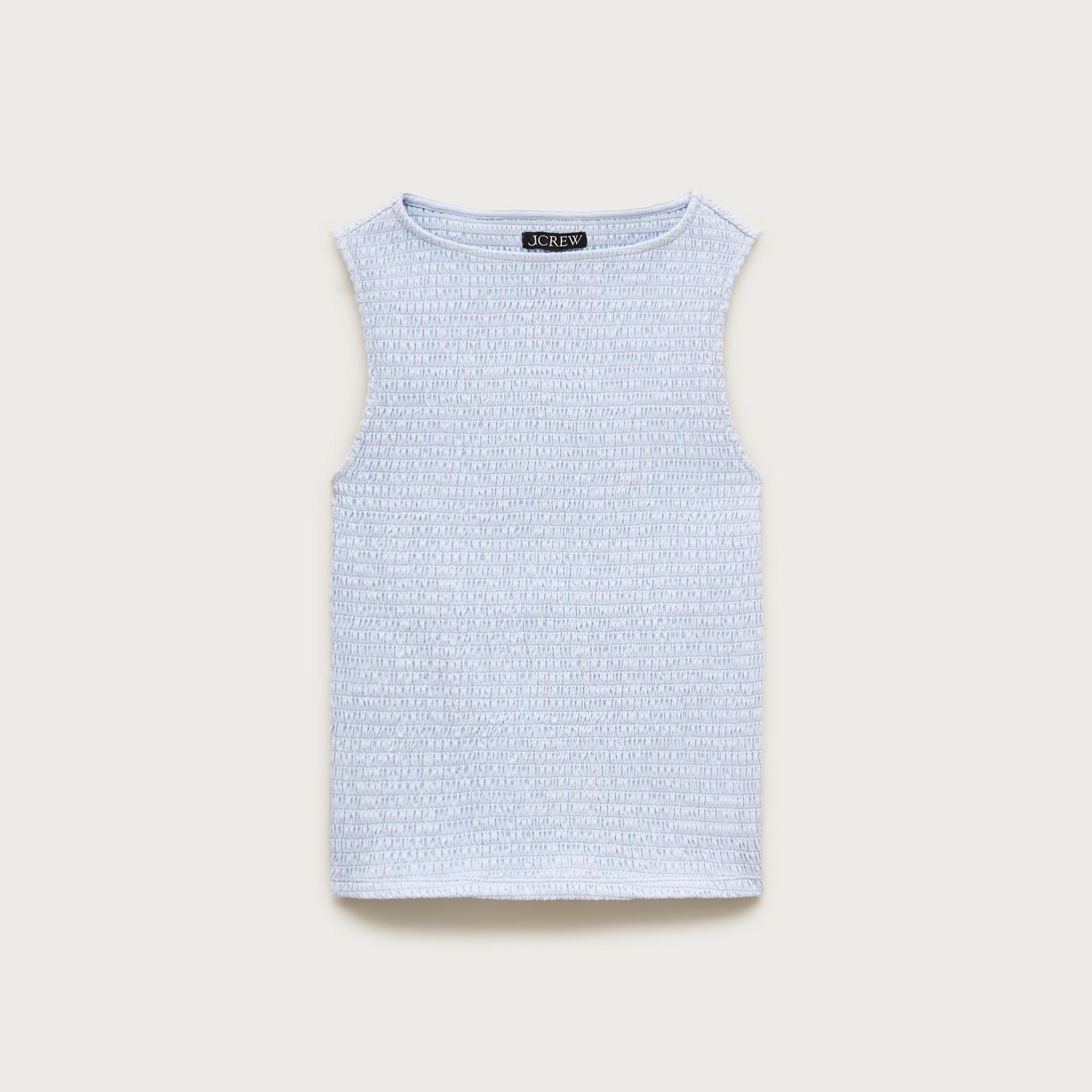 smocked shell tank top