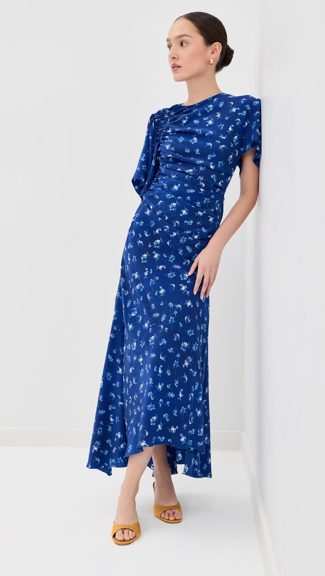 smocked short sleeve dress