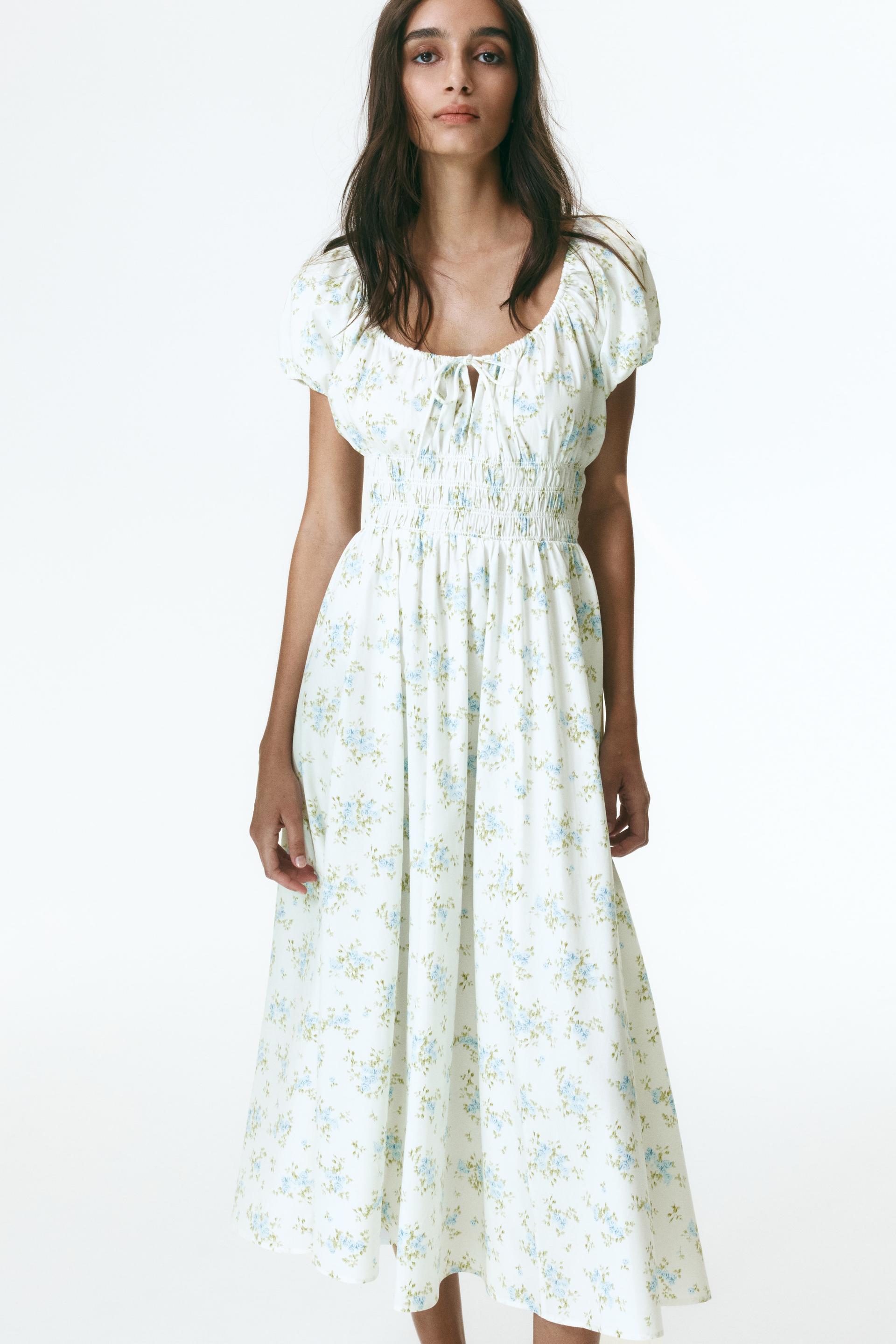 smocked-waist dress