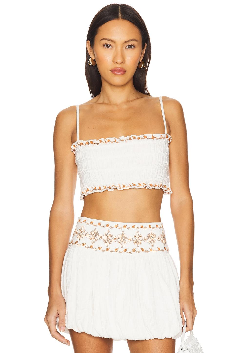 smocking bandeau top