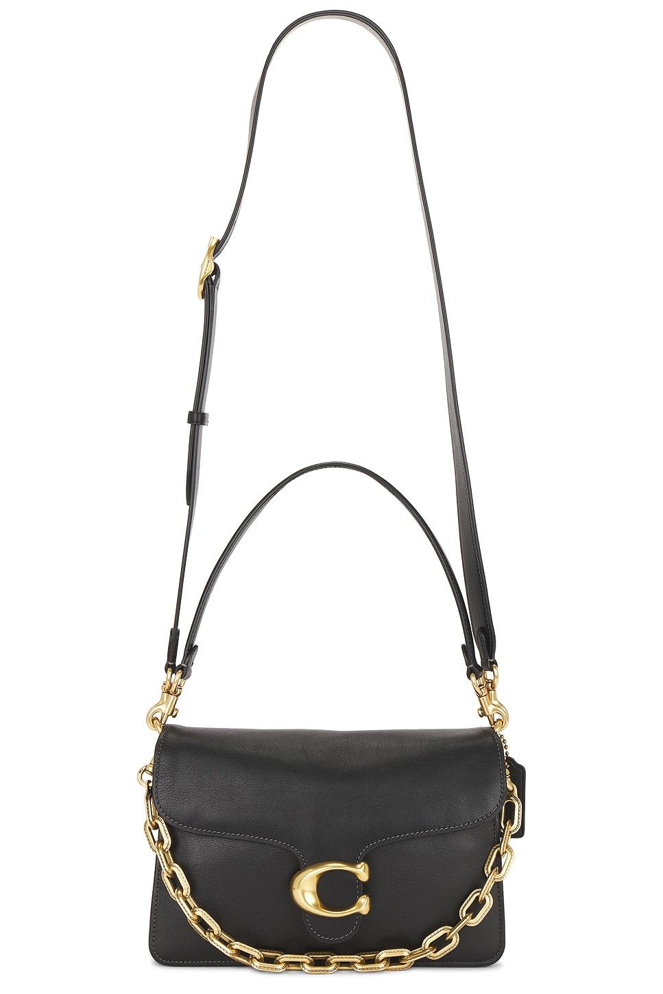 smooth leather chain tabby handbag
