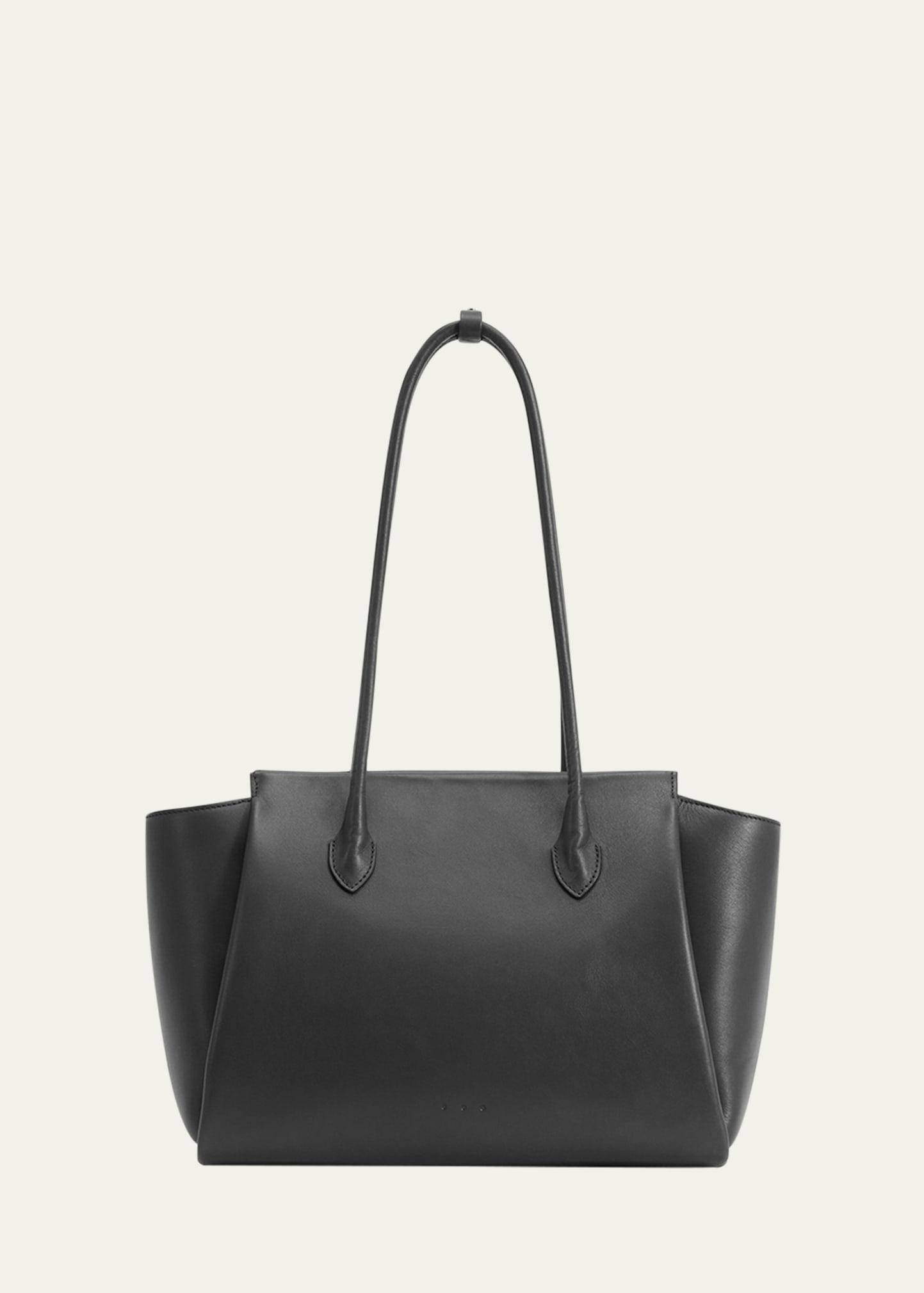 smooth leather shoulder bag