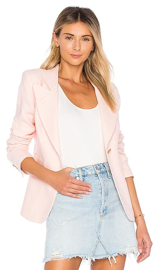 smythe classic duchess blazer in pink.