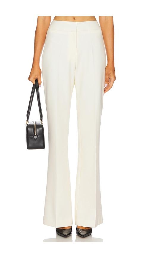 smythe classic pant in ivory.