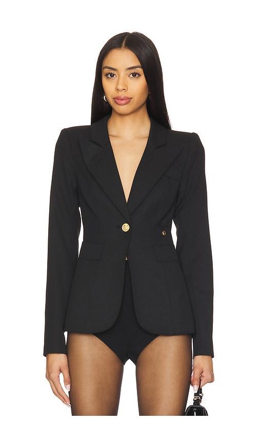 smythe duchess blazer in black.