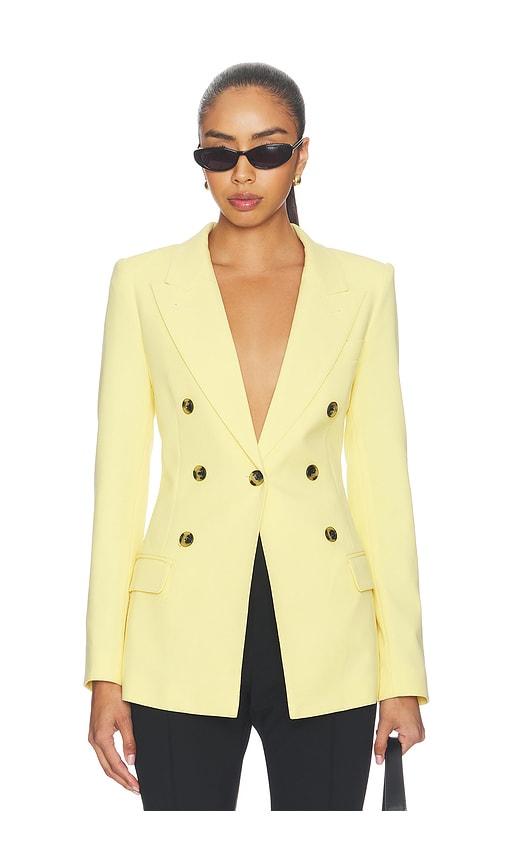 smythe not a double breasted blazer in lemon.
