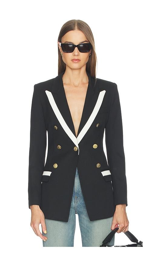 smythe taped not a db blazer in black,white.