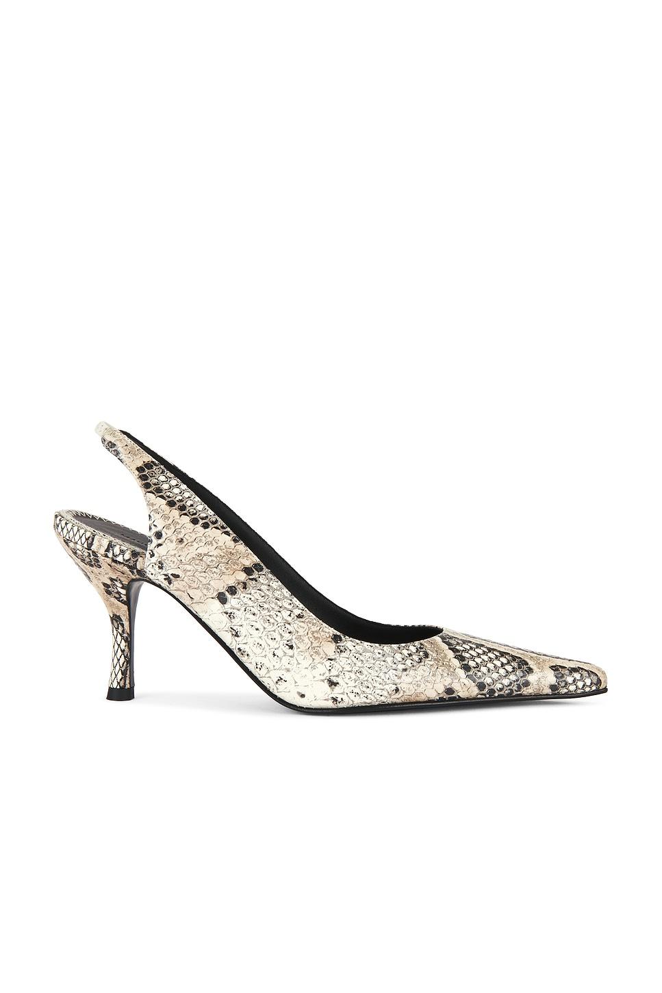 snake low slingback heel