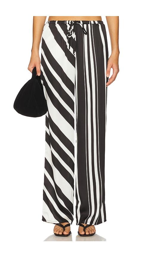 sndys agnes pant in black,white.