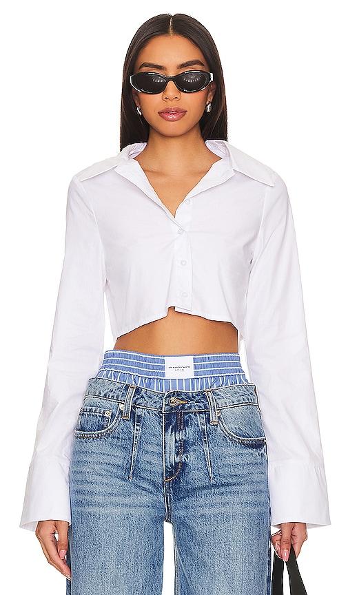 sndys alma shirt in white.