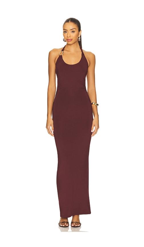 sndys ash tank dress in wine.