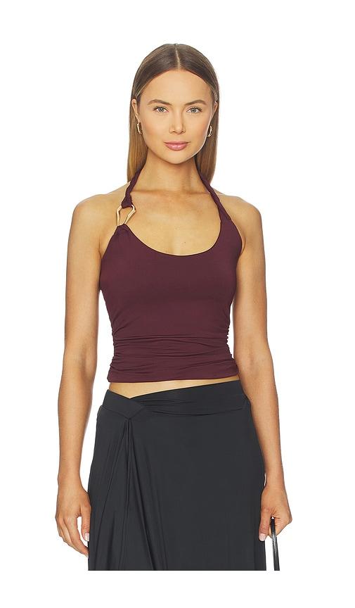 sndys ash tank top in wine.