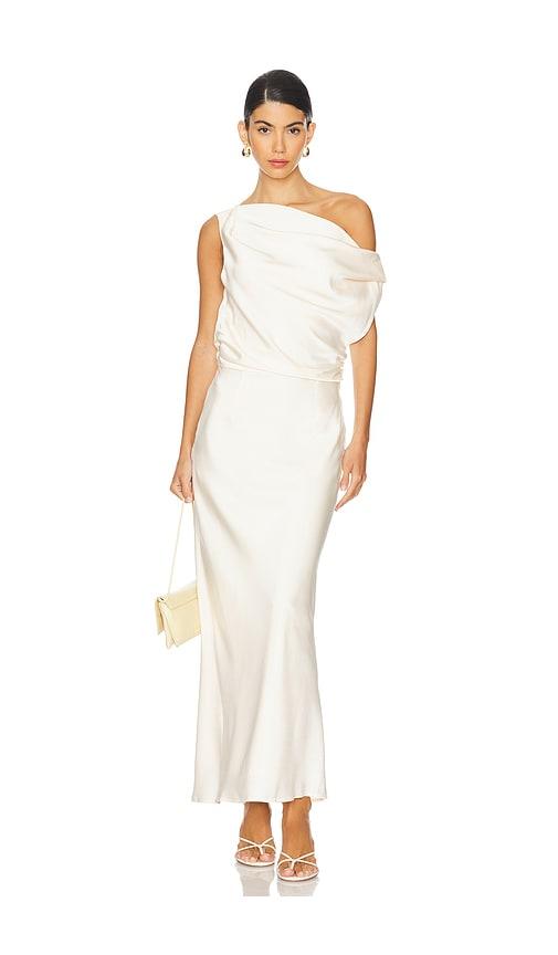 sndys calissa maxi dress in cream.